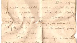 Las cartas que se escribían dos enamorados, en los años ´30 en Roca