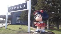 Imagen de Una escultura recuerda el paso de Mafalda por la estación de tren de Zapala