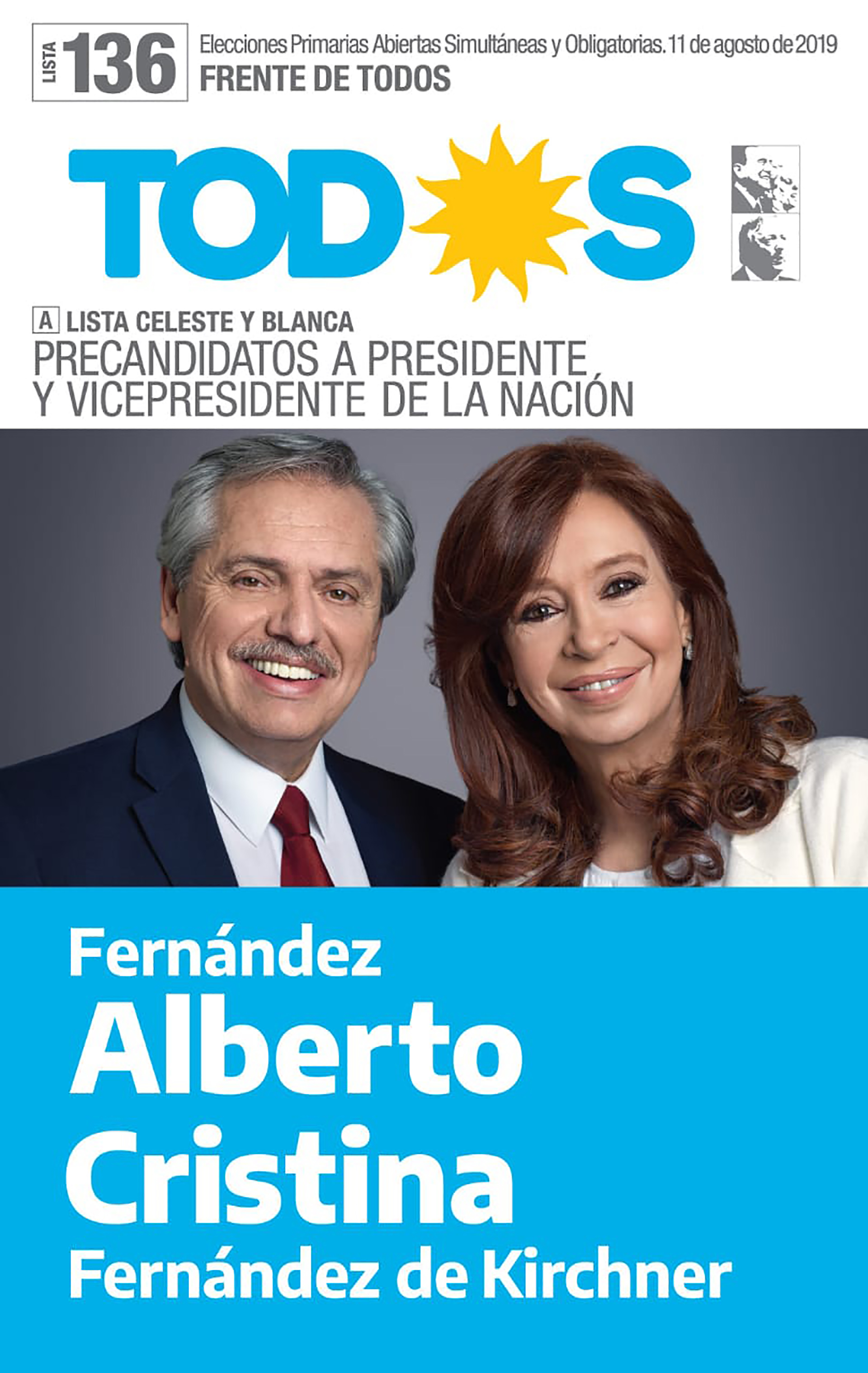 Elecciones 2019: Todas Las Boletas Presidenciales Para Las PASO ...