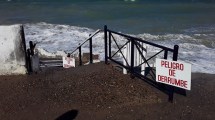 Imagen de Así está Las Grutas, en medio de la sudestada