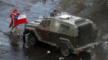 Imagen de El centro de Osorno destruido por las protestas en Chile