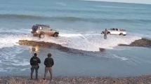 Imagen de Fue a pescar pese a la cuarentena y la marea le llevó la 4×4