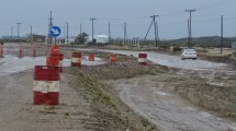 Imagen de Obra de acceso entre SAO y Las Grutas: muy complicada por el temporal de lluvia