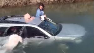 Video: así rescataron a una familia que cayó a un canal de riego en Cipolletti