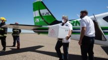 Imagen de En avión sanitario, llegaron las vacunas contra la Covid-19 destinadas al Alto Valle