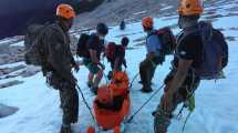 Imagen de Sufrió una hemorragia por un golpe y debieron evacuarlo del cerro López