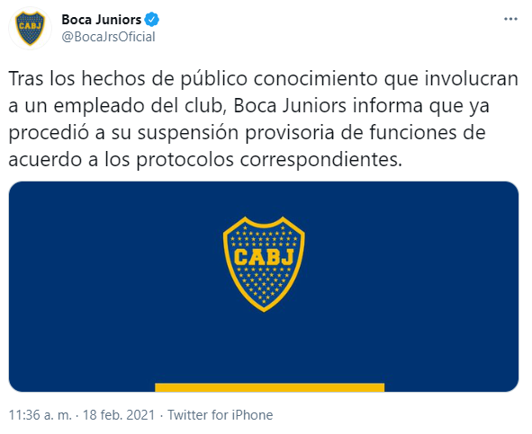 Boca llamó la atención con un enigmático mensaje en Twitter.