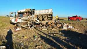 Un herido grave tras un choque de camiones cerca de Patagones