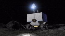 Imagen de Un robot de la NASA usará faros para buscar agua en cráteres lunares