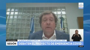 Weretilneck apoyó la ley de emergencia Covid, cuestionada por la oposición