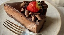 Imagen de Irresistible este cheesecake de chocolate