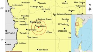 Se registró un terremoto en Mendoza de 5,2 grados en la escala Richter