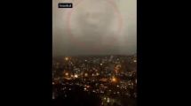 Imagen de Video: terror en el cielo de Turquía por una «cara» que apareció durante una tormenta