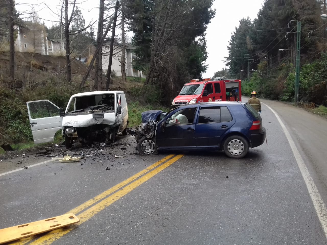 El accidente ocurrió en el kilómetro 1,5 de la avenida Pioneros. Foto: gentileza