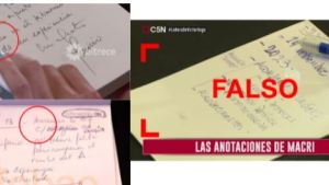 No, las anotaciones virales con errores ortográficos no son de Mauricio Macri