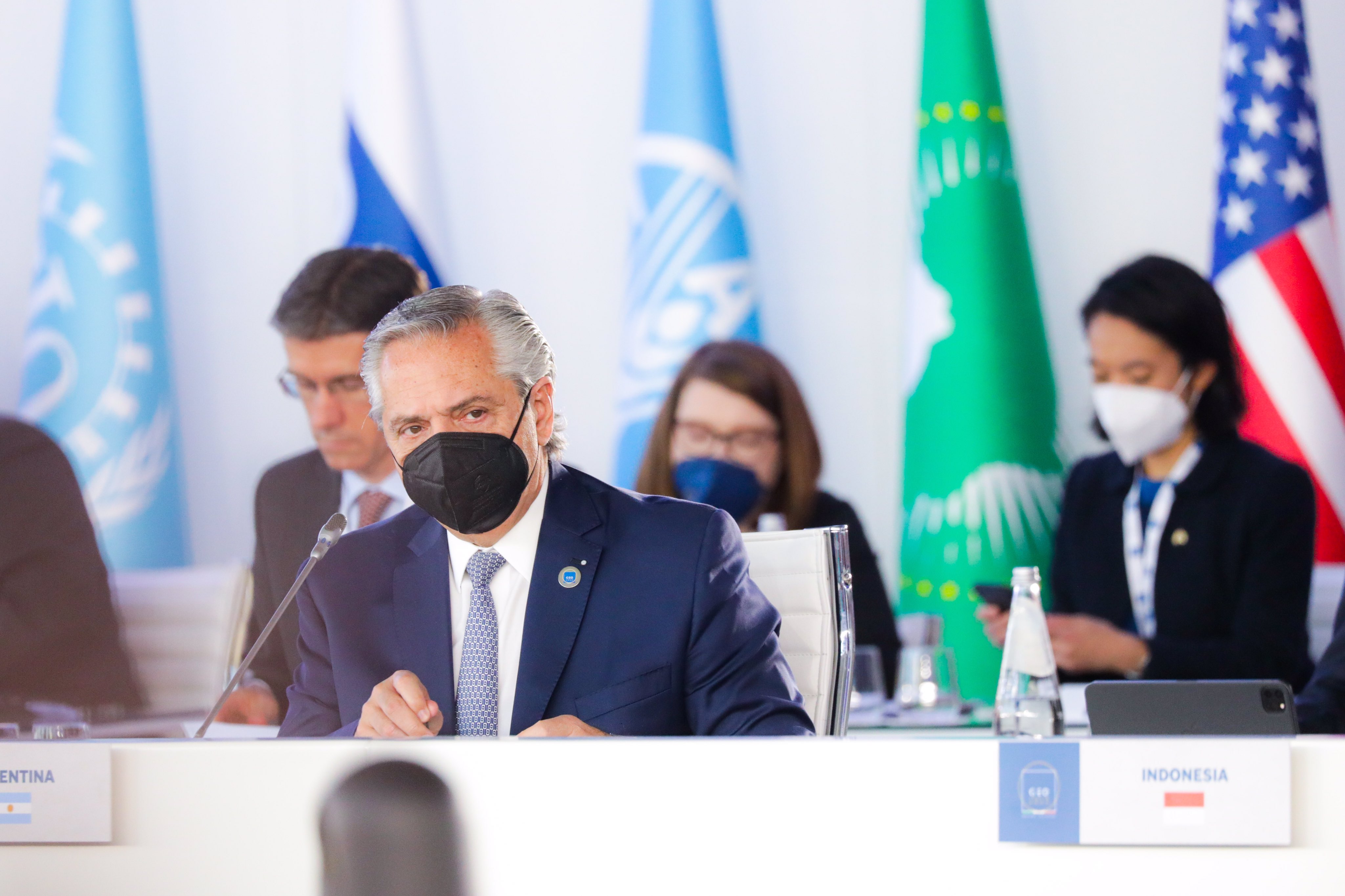 El presidente Alberto Fernández participa de distintas actividades y conferencias en su viaje al exterior. 