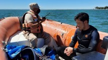 Imagen de Rescataron a un kitesurfista en el Lago Pellegrini