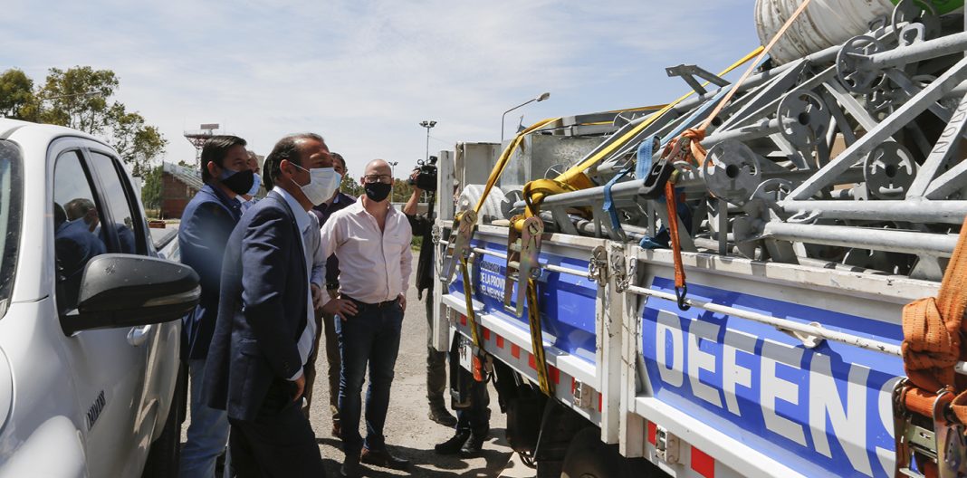 Ayer salió el equipamiento rumbo a Coyuco Cochico donde se instalará una red de monitoreo volcánica. (Gentileza)