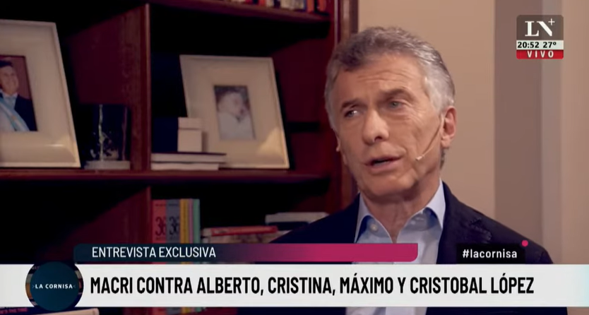 Mauricio Macri le dio una entrevista a LN+. Foto: captura 