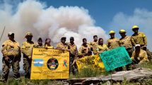 Imagen de Brigadistas se arriesgan en los grandes incendios forestales, mientras exigen salario digno