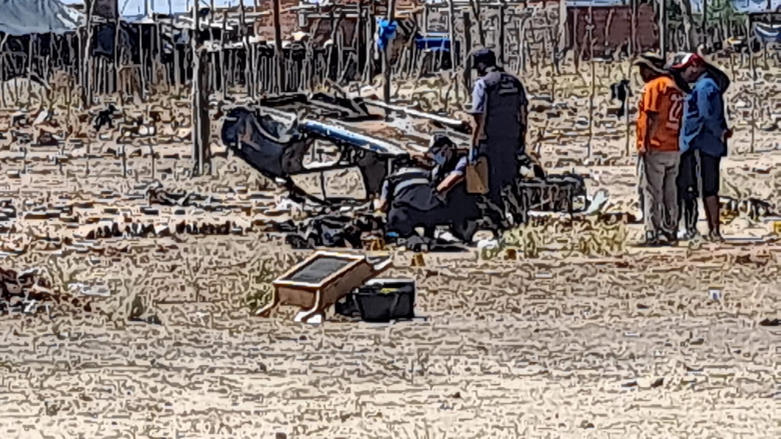 Los investigadores hallaron el cuerpo esta mañana, al norte del barrio Alta Barda. (foto: gentileza)