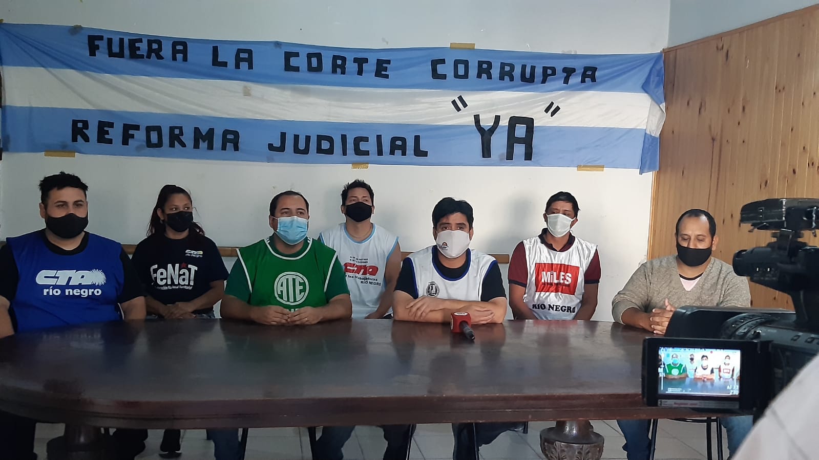 Los dirigentes de Roca también sumaron al reclamo el accionar del Superior Tribunal de Justicia. (foto: gentileza)