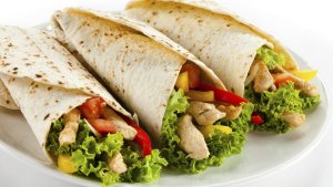 Wraps salvadores: almuerzo o cena