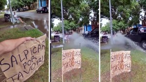 «Salpicar por favor», la divertida idea para refrescarse en un día de calor