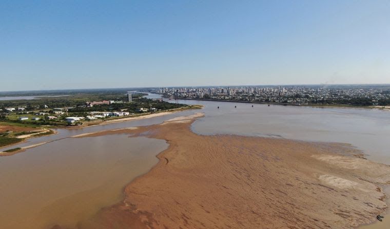 Preocupa la bajante del río Paraná. Foto: Weekend