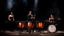 Imagen de Trepún trío, un ensamble de percusión que se presentará en Casa de la Cultura de Roca