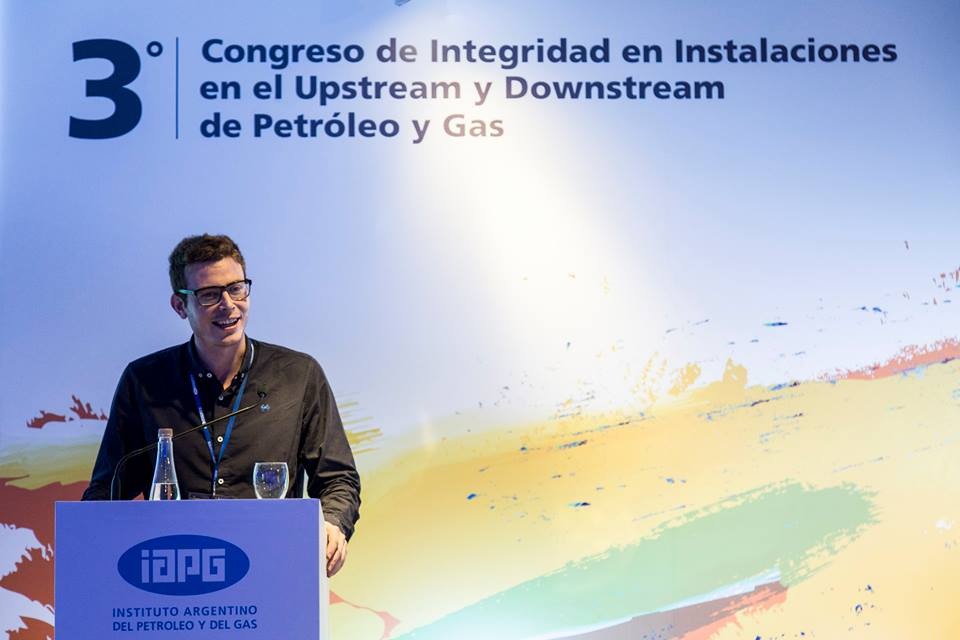 Nicolás Rivas en el tercer congreso de Integridad en Instalaciones en el Upstream y Dowstream de Petróleo y Gas. (Foto: gentileza)