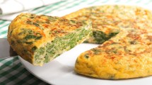 Imagen de Tortilla de espinacas (o acelgas) con corazón de muzzarella