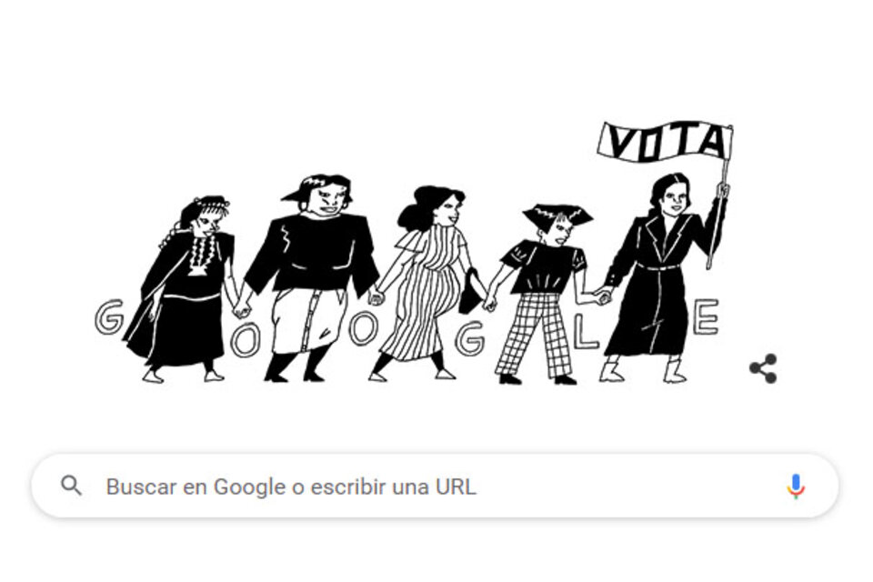 Google homenajea con un doodle a Elena Caffarena. 