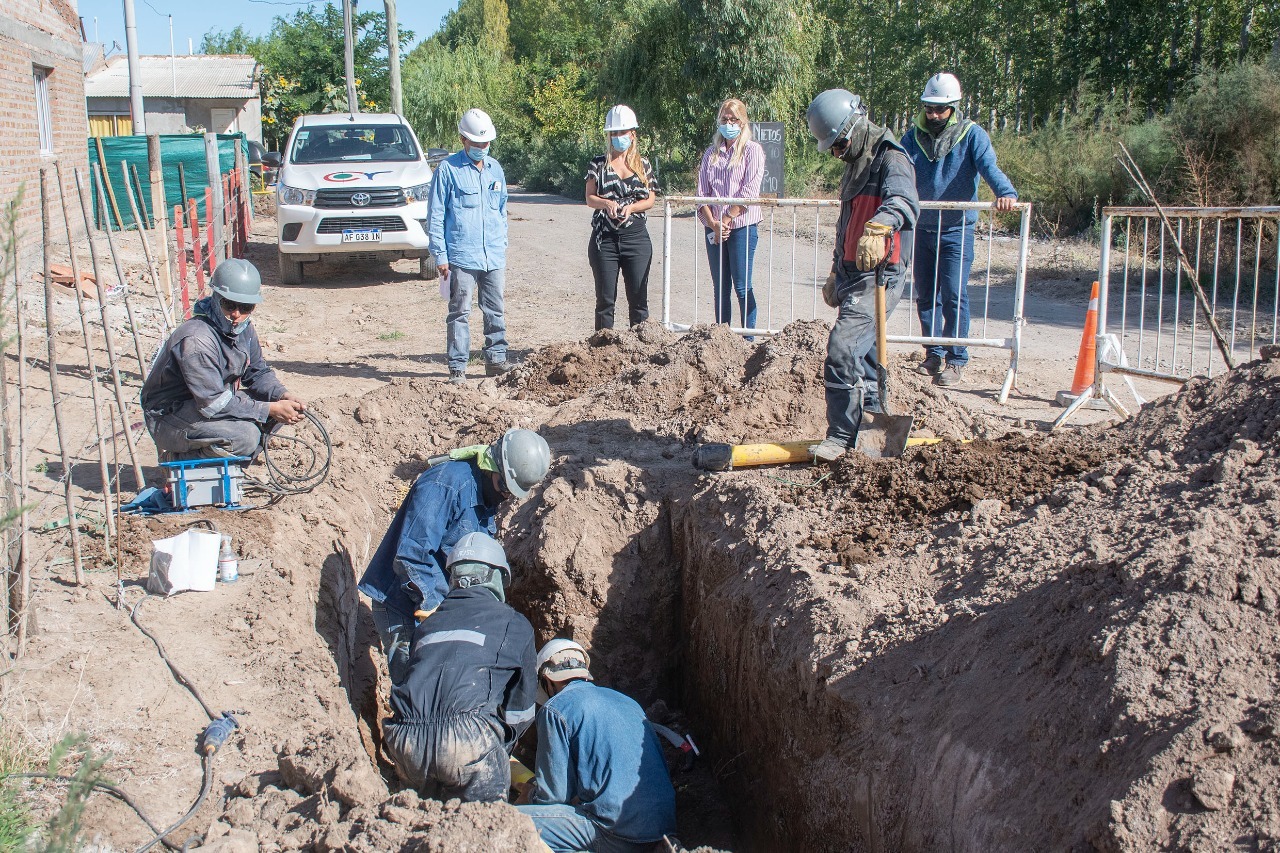 Las obras de gas continúan para brindar el servicio a los vecinos.