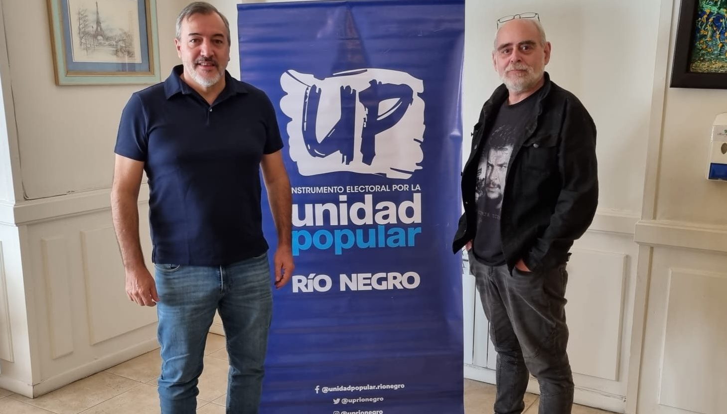 Rodolfo Aguiar incorporó a Unidad Popular al médico Fabián Tummino, en Bariloche. Gentileza