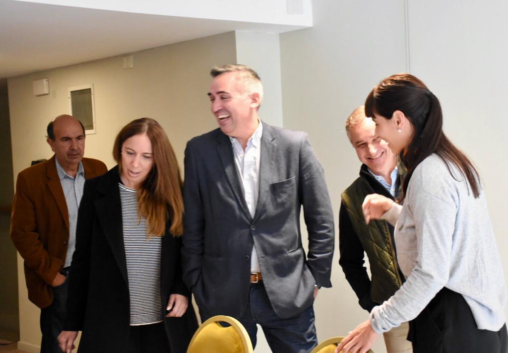 La exgobernadora de Buenos Aires brindó una conferencia de prensa esta mañana. Foto: Matías Subat.