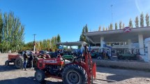 Imagen de Productores de Allen hicieron su tractorazo hasta la Secretaria de Fruticultura