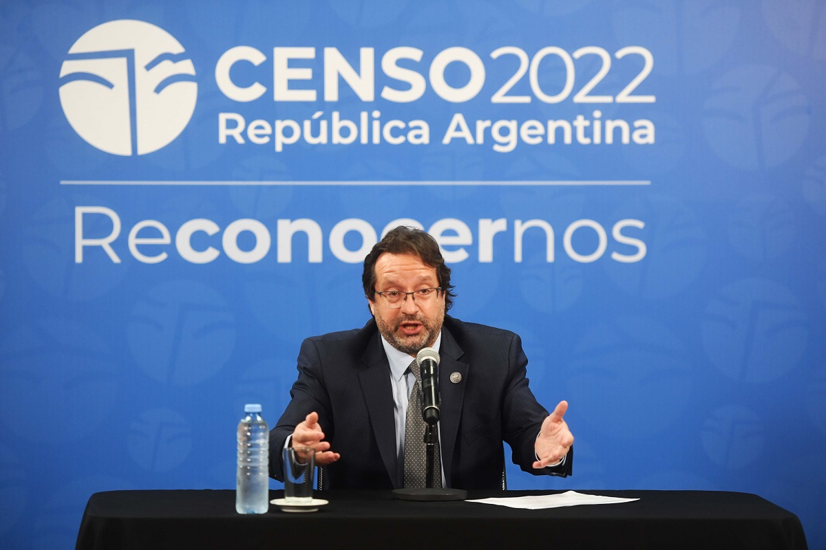 Marco Lavagna, titular del Indec, a cargo del operativo del Censo 2022 brindó una conferencia de prensa. 