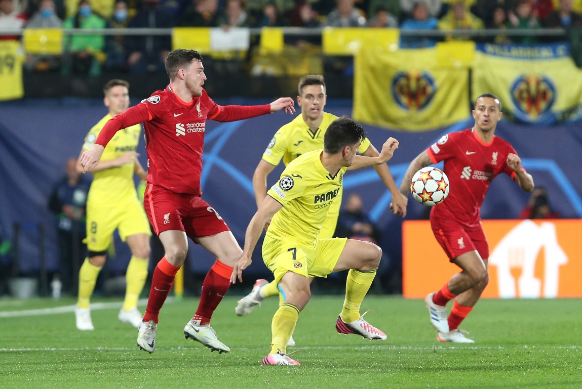 Villarreal superó a Liverpool en el primer tiempo, pero no pudo aguantar en el segundo y se quedó afuera. Foto: AP