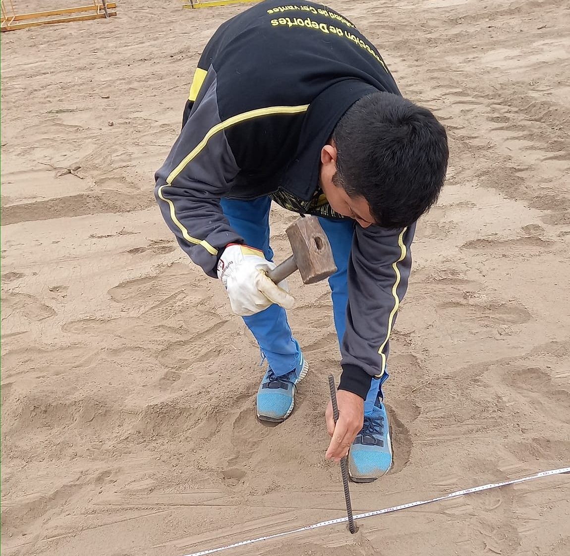 Los preparativos en el balneario municipal comenzaron a finales de semana. Foto Dirección de Deportes Cervantes