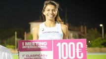 Imagen de Martina Escudero, la joven atleta de Cipolletti que compite en suelo europeo