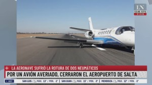 El avión que compró el Gobierno de Río Negro protagonizó un incidente en Salta