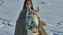 Imagen de Iba por la ruta 43 en el norte neuquino y en la nieve lo esperaba la sorpresa más linda…