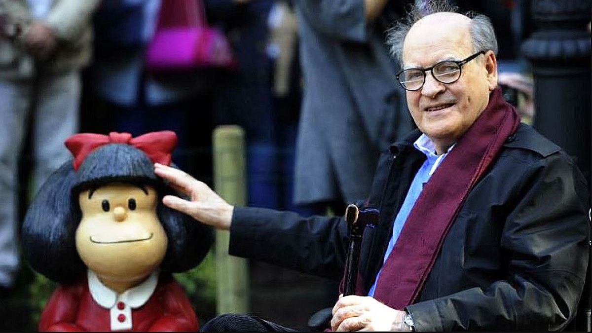 Quino fue el creador de la tira Mafalda en 1964. 