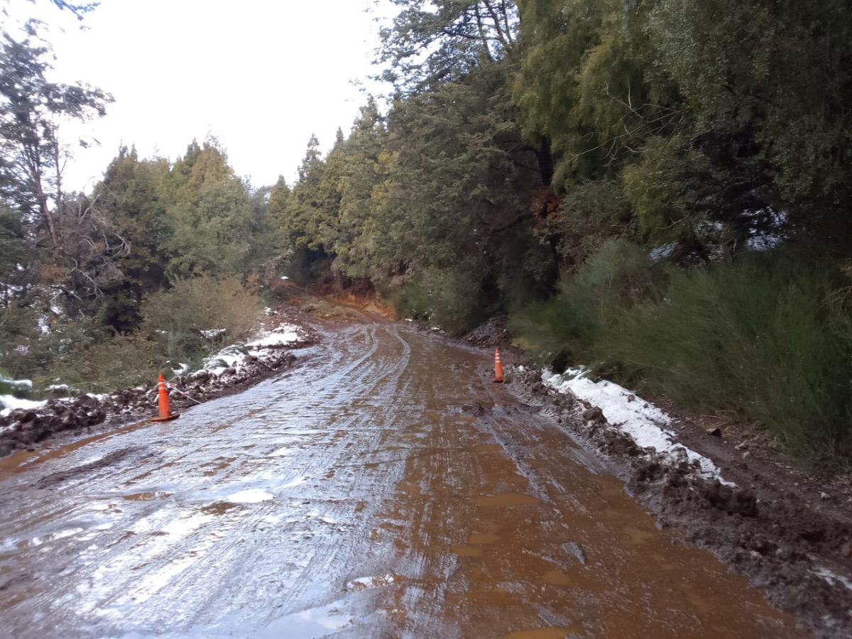 La ruta provincial 65 está en pésimo estado, lo que complica la circulación para acceder y salir de Villa Traful. (foto gentileza)