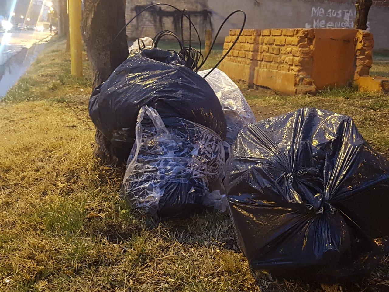 En Huergo se supendió la recolección de resiudos por las condiciones climáticas. (Foto Néstor Salas)