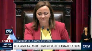 Cecila Moreau asumió como la primera presidenta de la Cámara de Diputados