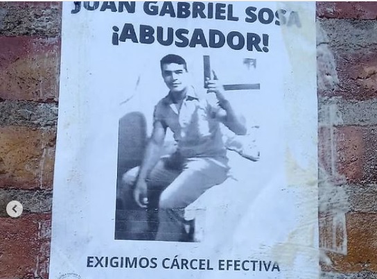 Piden cárcel afectiva para el abusador de Roca, Juan Gabriel Sosa. Foto: gentileza