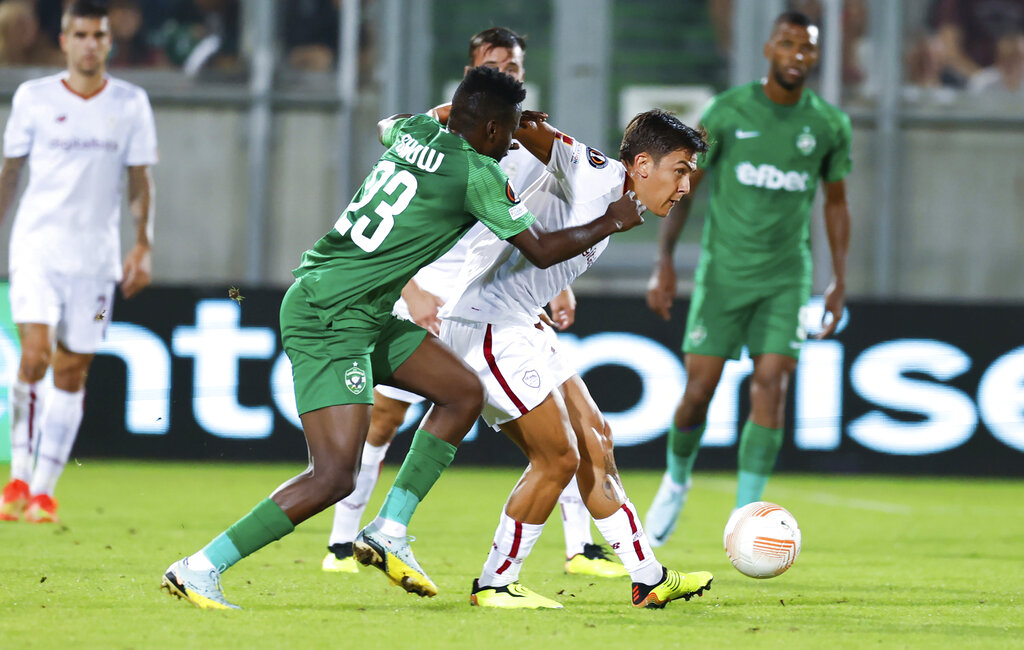 Paulo Dybala no tuvo un buen partido ante el Ludogorets de Bulgaria. (AP Photo/Anton Uzunov)