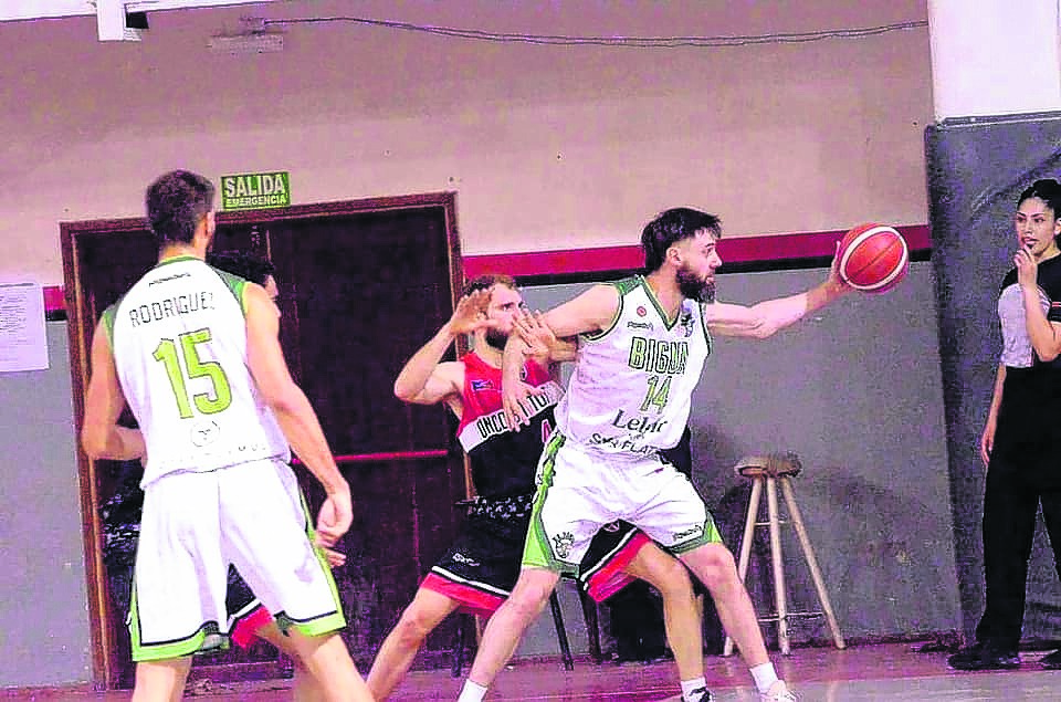 Leonel Rodríguez y David Fric fueron los goleadores de la noche. (Foto: Gentileza Trico Basket)